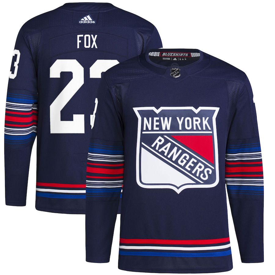 Men New York Rangers #23 Adam Fox adidas Navy Alternate Authentic Primegreen Player NHL Jersey